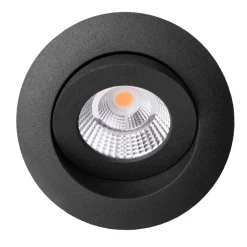 The Light Group SLC One 360° LED innfelt belysning med dimming til varm svart| Butikkbelysning|Downlights
