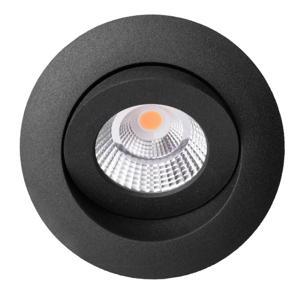 The Light Group SLC One 360° LED innfelt belysning med dimming til varm svart| Butikkbelysning|Downlights