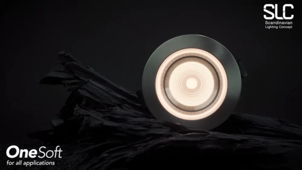 The Light Group SLC One 360° LED innfelt belysning med dimming til varm svart| Butikkbelysning|Downlights