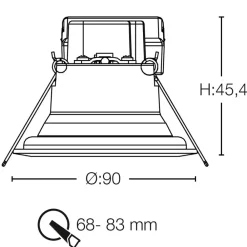 The Light Group SLC One 360° SunLike LED-downlight svart 927| Butikkbelysning|Downlights