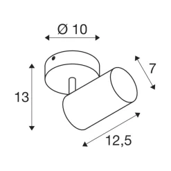 SLV Asto Tube downlight GU10 1 lyskilde hvit Discount