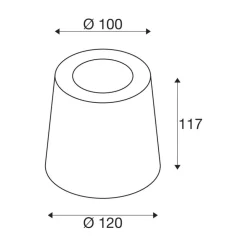 SLV Concreto bakkespot IP65 GU10 støpsel, rund| Utespotter