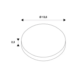 SLV Dekoring Light Eye 150, svart matt, Ø 14 cm, metall Outlet