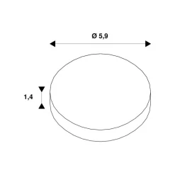 SLV Dekoring Light Eye 90, svart matt, Ø 6 cm, metall New