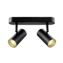 SLV downlight Noblo, svart, dimbar til varmt, lengde 24 cm Best