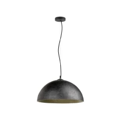 SLV hengelampe Forchini, 50 cm svart/gullfarget plast Hot