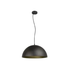 SLV hengelampe Forchini M, 50 cm, svart/gullfarget, metall| Butikkbelysning