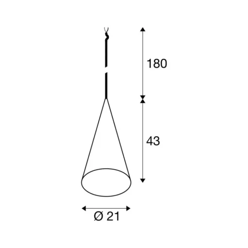 SLV hengelampe Magico, Ø 21 cm, svart/gullfarget, metall| Butikkbelysning