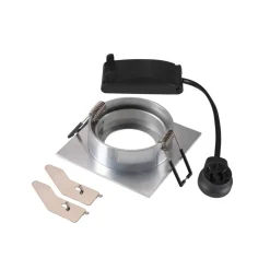 SLV Innfelt taklampe New Tria, aluminium, aluminium, lengde 8,2 cm Best