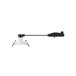 SLV Innfelt taklampe New Tria, hvit, aluminium, lengde 8,2 cm New