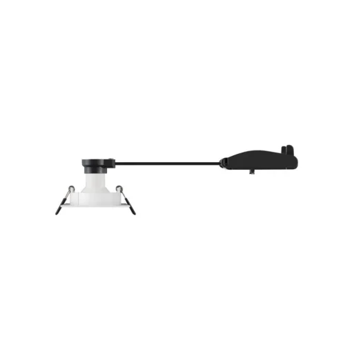 SLV Innfelt taklampe New Tria, hvit, aluminium, lengde 8,2 cm New