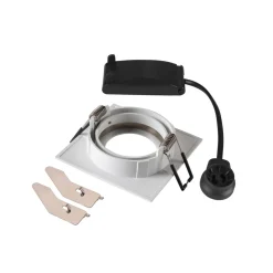SLV Innfelt taklampe New Tria, hvit, aluminium, lengde 8,2 cm New