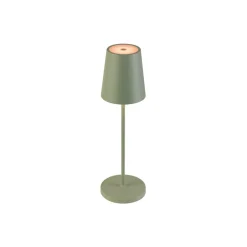 SLV LED oppladbar lampe Vinolina Two, grønn, aluminium, Ø 11 cm, IP65| Terrassebelysning