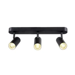 SLV LED-downlight Noblo, 3.000 K, svart, lengde 40 cm| Butikkbelysning