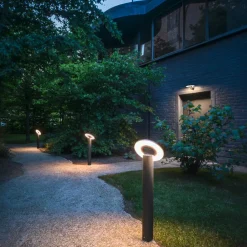 SLV LED-gatelampe I-Ring, antrasitt, aluminium, høyde 65 cm| Gatebelysning, Pullert Belysning