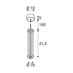 SLV LED-pendellampe Quimera, messingfarget, Ø 8 cm, CCT| Butikkbelysning