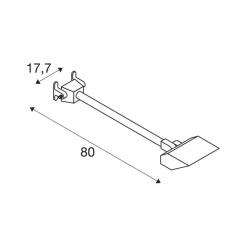 SLV LED-vegglampe Today Pro, svart, aluminium, lengde 66,6 cm| Kommersiell Utebelysning