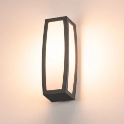 SLV Meridian Box utendørs vegglampe, antrasitt, bredde 13 cm Online