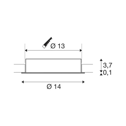 SLV Occuldas 14 innfellingslampe med LED, hvit, aluminium, Ø 14 cm Online