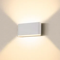 SLV Oval utendørs vegglampe opp/ned CCT 17,5 cm hvit New