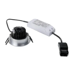 SLV Patta-I LED innfelt belysning, rund, børstet aluminium| Downlights