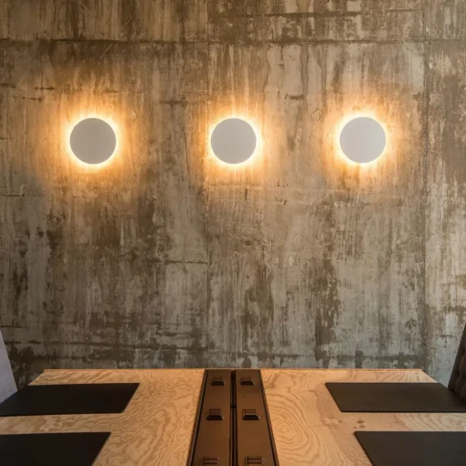 SLV Plastra LED-vegglampe i gips, rund Best