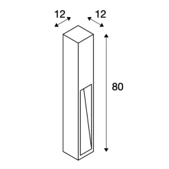 SLV Rusty Slot 80 LED-gangbelysning, høyde 80 cm