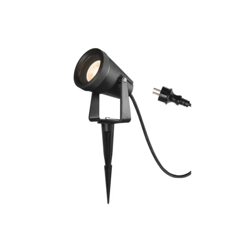 SLV Samrina lampe med jordspyd, svart, plast, høyde 13 cm Sale