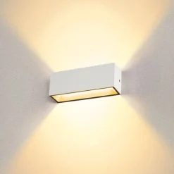 SLV Sitra LED utendørs LED-vegglampe opp/ned 30cm hvit| Kommersiell Utebelysning