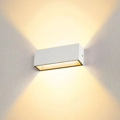 SLV Sitra LED utendørs LED-vegglampe opp/ned 30cm hvit| Kommersiell Utebelysning