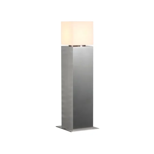 SLV sokkellampe Square Pole, høyde 60 cm, grå, stål| Sokkellamper