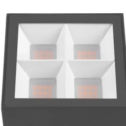 SLV taklampe S-Cube, antracitt, aluminium, lengde 9,5 cm| Terrassebelysning|Taklamper Utendørs