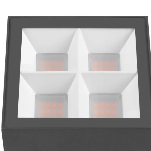 SLV taklampe S-Cube, antracitt, aluminium, lengde 9,5 cm| Terrassebelysning|Taklamper Utendørs