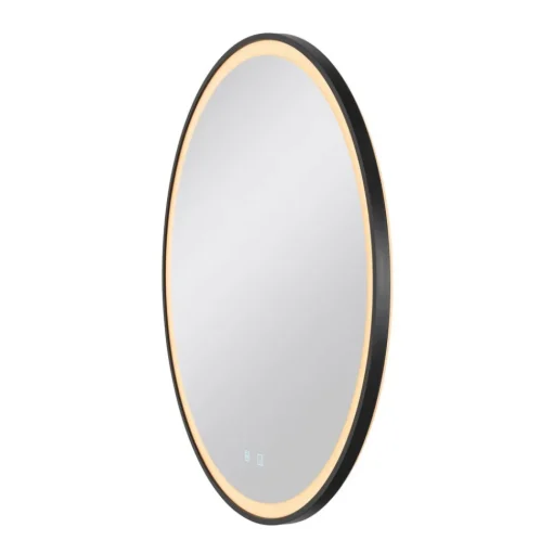 SLV Trukko LED-veggspeil IP44 CCT svart Ø 80 cm| Møbel Og Interiør