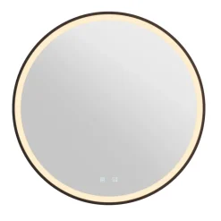 SLV Trukko LED-veggspeil IP44 CCT svart Ø 80 cm| Møbel Og Interiør