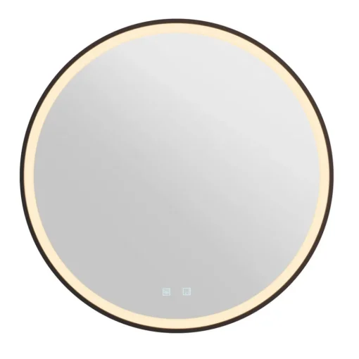 SLV Trukko LED-veggspeil IP44 CCT svart Ø 80 cm| Møbel Og Interiør