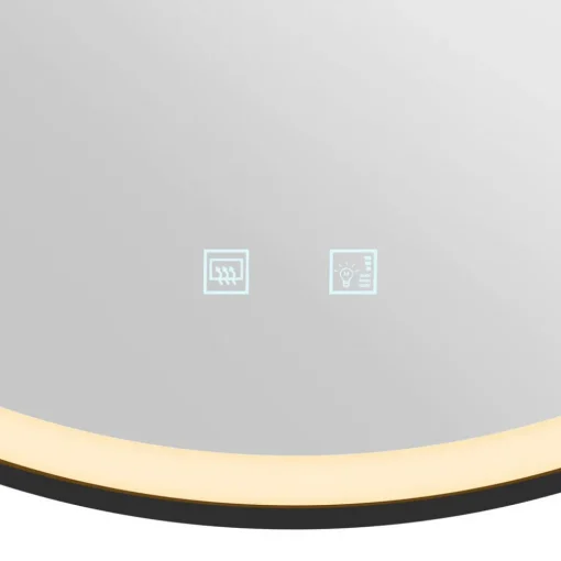 SLV Trukko LED-veggspeil IP44 CCT svart Ø 80 cm| Møbel Og Interiør