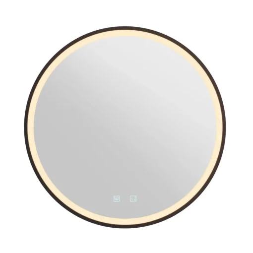 SLV Trukko LED-veggspeil IP44 CCT svart Ø 61cm| Møbel Og Interiør