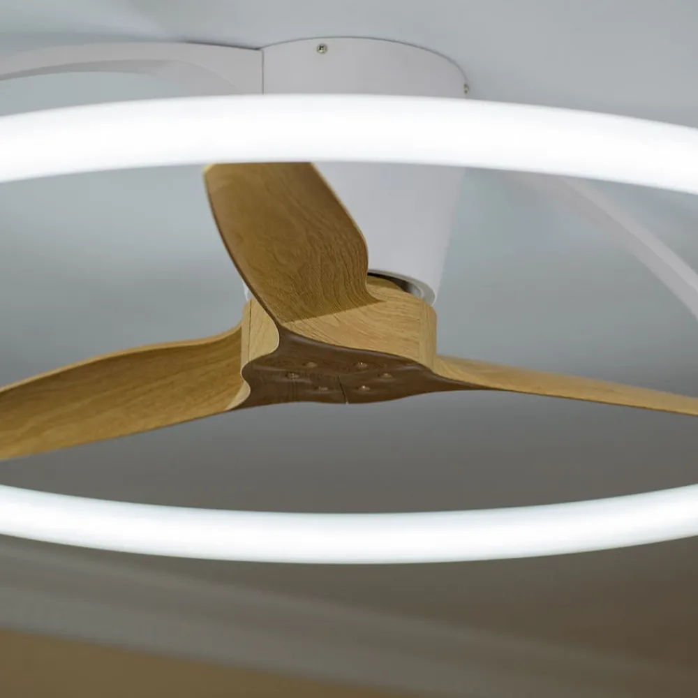 Mantra Iluminación Smart LED-takvifte Nepal, hvit/bok, DC, stille| Takvifter|Moderne Takvifter