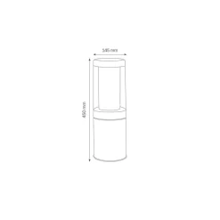 LCD Sokkellampe 1255, stål, saltvannsresistent, 45 cm Online