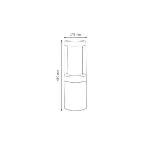 LCD Sokkellampe 1255, stål, saltvannsresistent, 45 cm Online