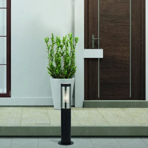Searchlight Sokkellampe, IP44, svart, høyde 45 cm, metall| Sokkellamper