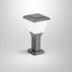 Fabas Luce Sokkellampe Lena, 30 cm, mørkegrå, metall, E27, IP65 Sale