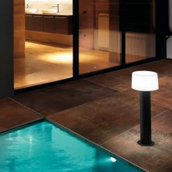 FARO BARCELONA Sokkellampe Muffin med rilleformet skjerm, 55,9 cm New