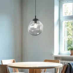 TK Lighting Sol Mini pendellampe, glass, Ø 25 cm, svart/grafittgrått| Pendellamper