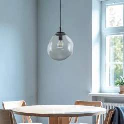 TK Lighting Sol Mini pendellampe, glass, Ø 25 cm, svart/grafittgrått| Pendellamper