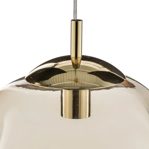 TK Lighting Sol pendellampe i glass, Ø 35cm, svart/amber| Pendellamper