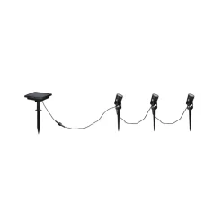 Reality Leuchten Solar spotlight Obidos, svart matt, aluminium, 3 stk Online