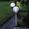 STAR TRADING Solardrevne LED-staver med kuler (2-pakning)| Dekorasjonsbelysning|Solcellelamper