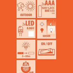 Smartwares Solar-LED-bakkespot Lugo, IP44, stål, glass Sale